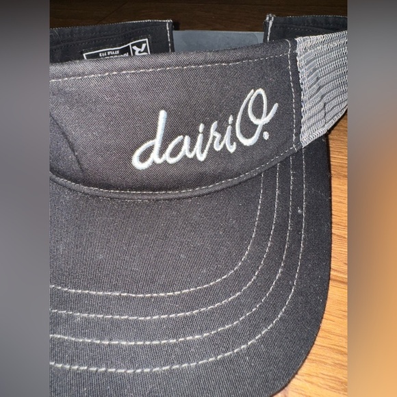Dairi-o Fast Food Black Visor Hat Employee Uniform Adjustable Fit Unisex - Picture 2 of 5